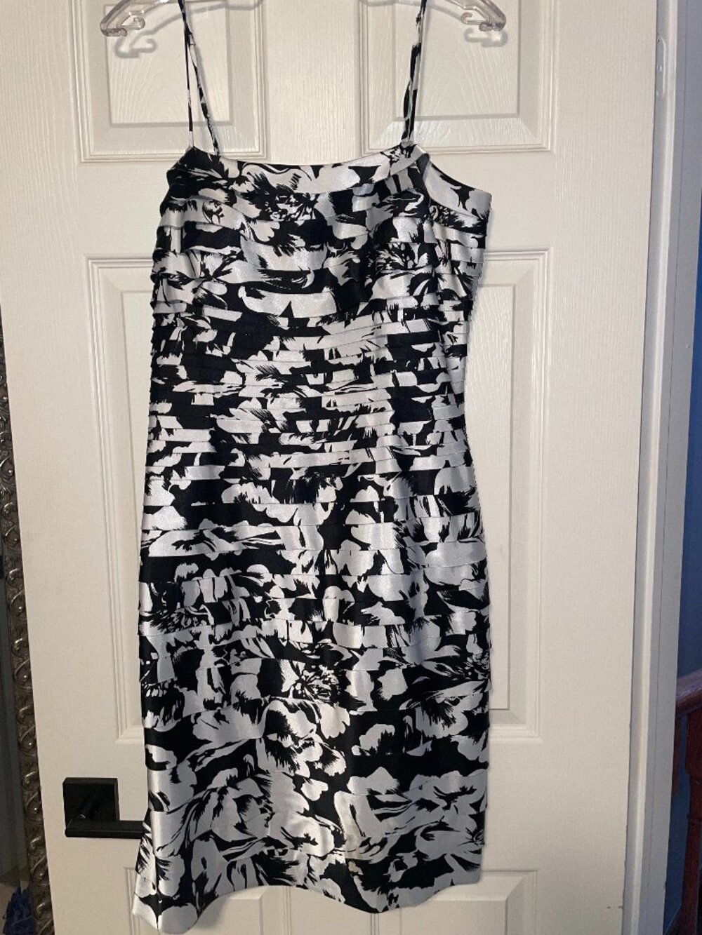 Josef Ribkoff Floral Tiered Satin Sheath Dress - Size 14